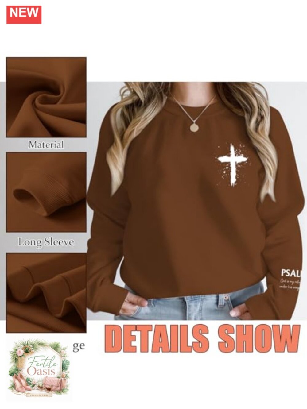 Christian Sweatshirt Psalms 91 Jesus Hoodie Religious Faith God Shirt Bible - Picture 5 of 6